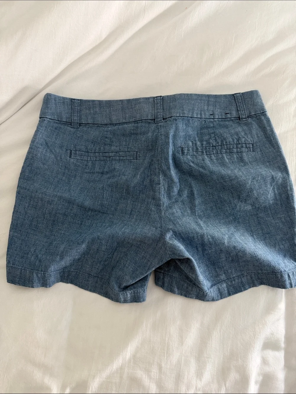 Casual Women’s Blue Chambray Shorts